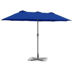 Berkfield Home Modern Garden Parasol Blue 380 x 196 x 235 cm Powder-coated steel - thumbnail 1