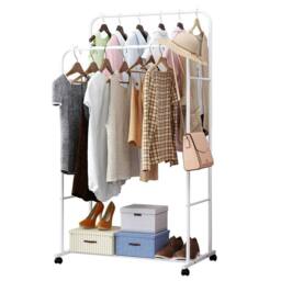 Kelvenix Heavy Duty Closet Metal Garment Rack in White