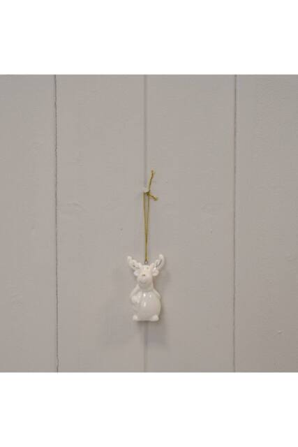KDMD White Ceramic Hanging Reindeer - image 1
