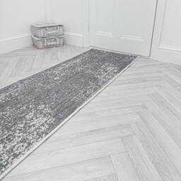 runrug Carpet Runner Rug - Indoor/Outdoor, Reversible, 2mm - 'Tapestry' in Grey - Size: 60 cm x 150 cm - thumbnail 6