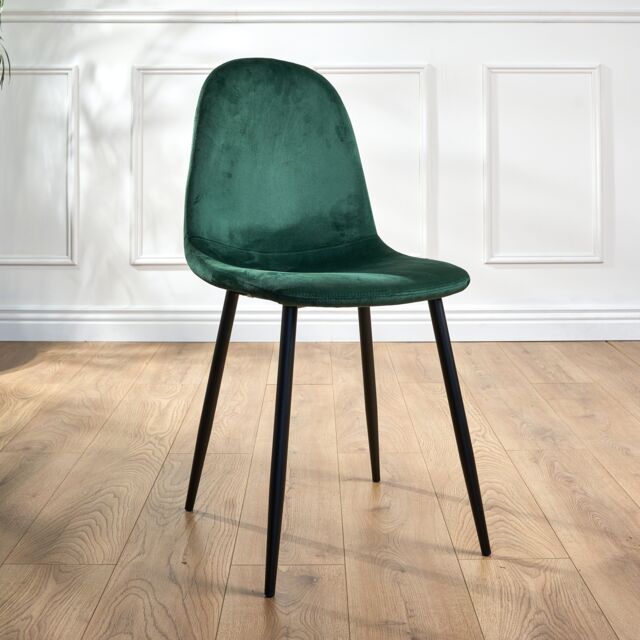 Bravich LTD Ron Velvet Dining Chair in Green - image 1