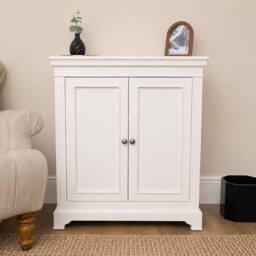Melody Maison Wooden 2 Shelf Storage Cupboard Sideboard - Daventry Ivory Range