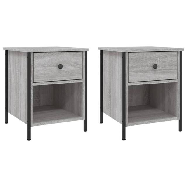Berkfield Home Bedside Cabinets 2 pcs Grey Sonoma 40x42x50 cm Engineered Wood - Size: 40 x 42 x 50 cm - image 1