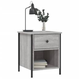 Berkfield Home Bedside Cabinets 2 pcs Grey Sonoma 40x42x50 cm Engineered Wood - Size: 40 x 42 x 50 cm - thumbnail 4