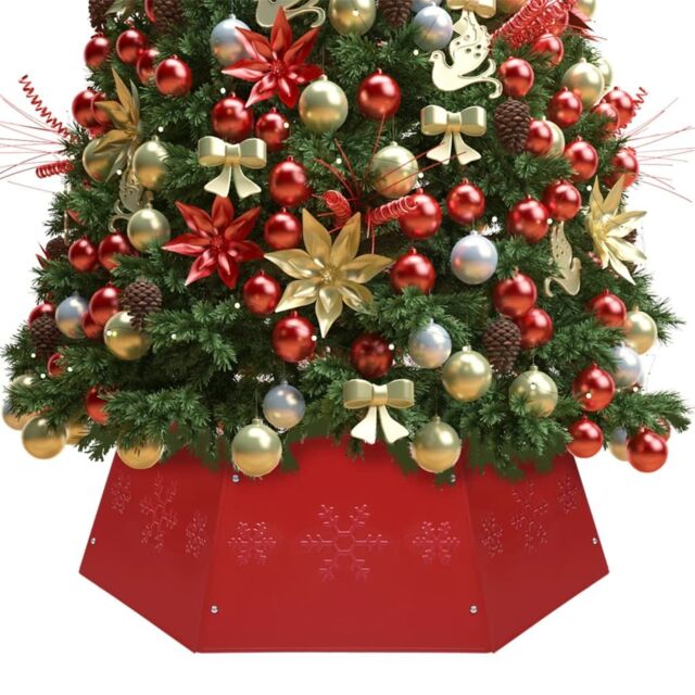 Berkfield Home Christmas Tree Skirt Red √ò68x25 cm - Size: 68x25 cm - image 1