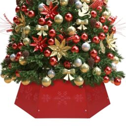 Berkfield Home Christmas Tree Skirt Red √ò68x25 cm - Size: 68x25 cm - thumbnail 1