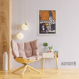 "Artery8 Head Waiter in Cafe Ernst Ludwig Kirchner Canvas Wall Art - Size: W18"" x H24""" - thumbnail 3