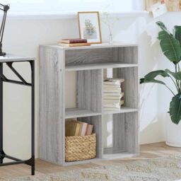Berkfield Home Book Cabinet Grey Sonoma 66x31x80 cm Engineered Wood - Size: 66 x 31 x 80 cm - thumbnail 3