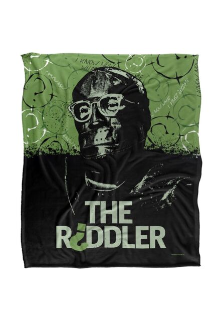 Batman The (2022) Blanket, The Riddler Silky Touch Super Soft Throw Blanket 152x127 cm in White - image 1