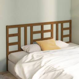 Berkfield Home Bed Headboard Honey Brown 206x4x100 cm Solid Wood Pine - Size: 206 x 4 x 100 cm - thumbnail 4