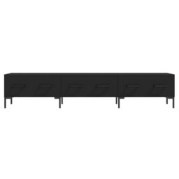 Berkfield Home TV Cabinet Black 150x36x30 cm Engineered Wood - Size: 150 x 36 x 30 cm - thumbnail 5