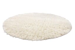 RugsX Flokati Woolen Circle Rug in Beige - Size: 140 cm diameter - thumbnail 3
