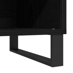 Berkfield Home Record Cabinet Black Oak 84.5x38x48 cm Made from Engineered Wood - thumbnail 7