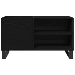 Berkfield Home Record Cabinet Black Oak 84.5x38x48 cm Made from Engineered Wood - thumbnail 5