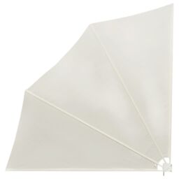 Berkfield Home Collapsible Balcony Side Awning Cream 140x140 cm - thumbnail 3