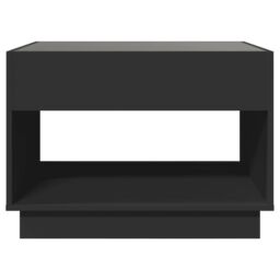 Berkfield Home Coffee Table with Infinity LED Black 70x50x50 cm - Size: 70 x 50 x 50 cm - thumbnail 6
