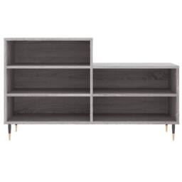 Berkfield Home Shoe Cabinet Grey Sonoma 102x36x60 cm Engineered Wood - Size: 102 x 36 x 60 cm - thumbnail 4
