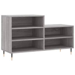 Berkfield Home Shoe Cabinet Grey Sonoma 102x36x60 cm Engineered Wood - Size: 102 x 36 x 60 cm - thumbnail 1