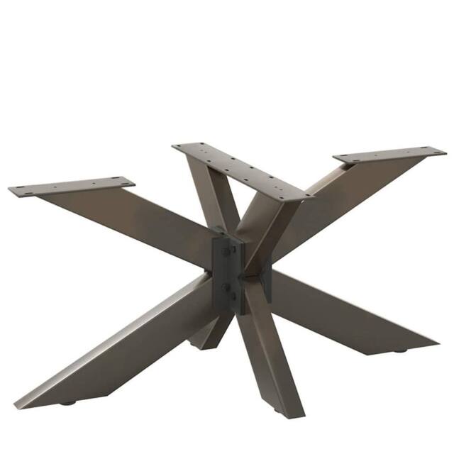 Berkfield Home Coffee Table Leg Spider Shape Natural Steel 98x58x(42-43) cm Steel in Black - image 1