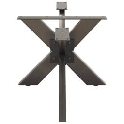 Berkfield Home Coffee Table Leg Spider Shape Natural Steel 98x58x(42-43) cm Steel in Black - thumbnail 4