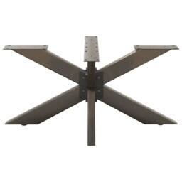 Berkfield Home Coffee Table Leg Spider Shape Natural Steel 98x58x(42-43) cm Steel in Black - thumbnail 3
