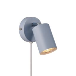Nordlux Explore Wall Light Blue Metal Bedroom GU10 Switch Plug In/Mains