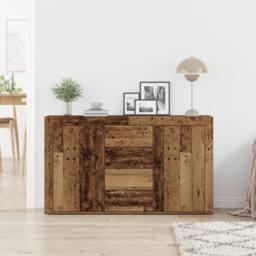 Berkfield Home Sideboard Old wood Solid reclaimed wood 120 x 36 x 69 cm in Brown - thumbnail 4