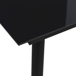 Berkfield Home Garden Dining Table Black 80x80x74 cm Steel & Glass - Size: 80 x 80 x 74 cm - thumbnail 3
