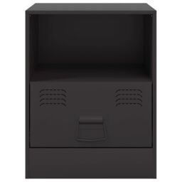 Berkfield Home Bedside Cabinets 2pcs Black 34.5x39x44 cm Steel - thumbnail 5
