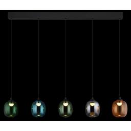 Netlighting Minara Bar Pendant Ceiling Light Matt Black Glass Shade 5x LED 3000K - thumbnail 5
