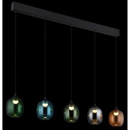 Netlighting Minara Bar Pendant Ceiling Light Matt Black Glass Shade 5x LED 3000K - thumbnail 3