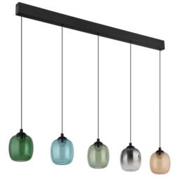 Netlighting Minara Bar Pendant Ceiling Light Matt Black Glass Shade 5x LED 3000K - thumbnail 2