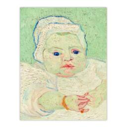 Artery8 Vincent van Gogh Framed Wall Art Print Roulins Baby Portrait in Green - Size: A4 - thumbnail 3