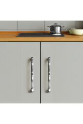 Living and Home 2Pcs Silver Curved Bow Cabinet Handles Aluminum Drawer Pulls, 128mm(5.04 Inch) Hole Center - thumbnail 2