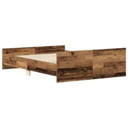 Berkfield Home Durable Bed Frame without Mattress Old Wood 120x190cm Engineered Wood in Brown - Size: 120x190 cm - thumbnail 7