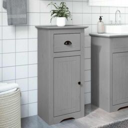 Berkfield Home Bathroom Cabinet BODO Grey 44x30x90 cm - Size: 44 x 30 x 90 cm - thumbnail 3