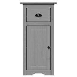 Berkfield Home Bathroom Cabinet BODO Grey 44x30x90 cm - Size: 44 x 30 x 90 cm - thumbnail 4