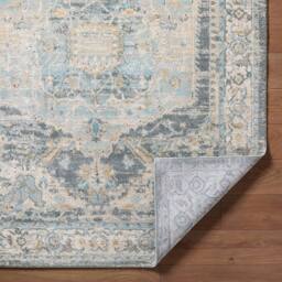 Livabliss Avellino-Vintage Beige Gray Blue Traditional Boho High Pile Living Rug - Size: 200 cm x 280 cm - thumbnail 4