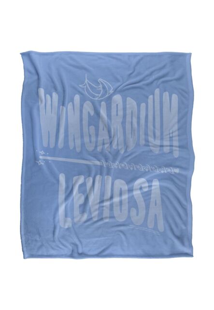 Warner Brothers Harry Potter The Hogwarts School Leviosa Blanket 152 x 127 cm in White - image 1