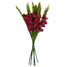 Leaf Artificial Pink Gladioli Stem Flower 115cm Large Realistic Pack of 6 - thumbnail 5