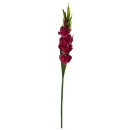 Leaf Artificial Pink Gladioli Stem Flower 115cm Large Realistic Pack of 6 - thumbnail 6