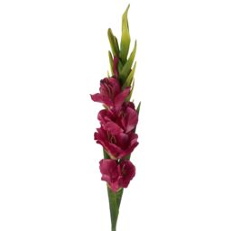Leaf Artificial Pink Gladioli Stem Flower 115cm Large Realistic Pack of 6 - thumbnail 7