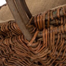 Red Hamper Wicker Set of 3 Oval Unpeeled Willow Garden Trug in Brown - thumbnail 5