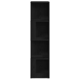 Berkfield Home Bookshelf Black Oak 33x33x132 cm Engineered Wood - Size: 33 x 33 x 132 cm - thumbnail 5