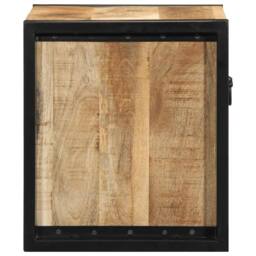 Berkfield Home Beautiful Bedside Cabinet 40x35x40 cm Solid Rough Wood Mango in Brown - Size: 40 x 35 x 40 cm - thumbnail 6