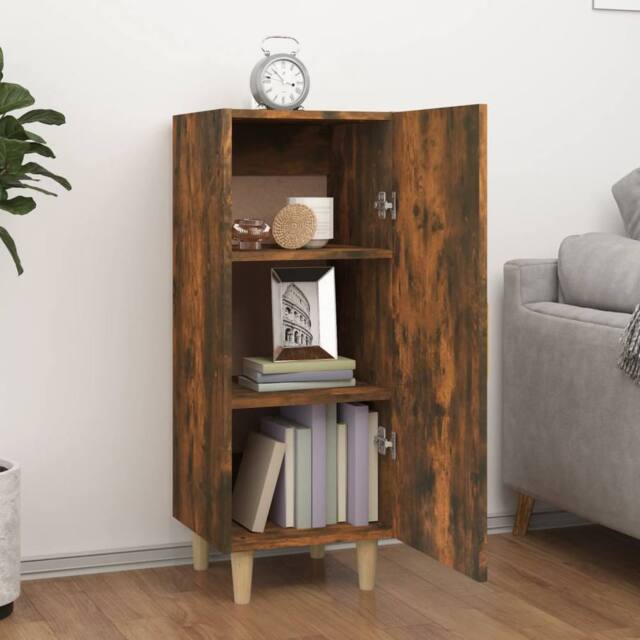 Berkfield Home Sideboard Smoked Oak 34.5x34x90 cm Engineered Wood in Brown