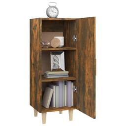 Berkfield Home Sideboard Smoked Oak 34.5x34x90 cm Engineered Wood in Brown - thumbnail 4