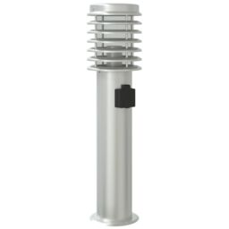 Berkfield Home Outdoor Floor Lamps with Outlet 3pcs Silver 60 cm Stainless Steel - thumbnail 6