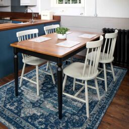 Kukoon Navy Blue Traditional Medallion Bordered Living Area Rug - Size: 200 cm x 290 cm - thumbnail 5