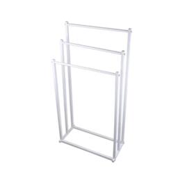 EONLION 3 Tier Free Standing Towel Rail Stand Unit Rack- White - thumbnail 3